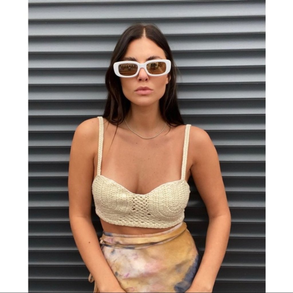 Nwt H&M Innovation Colour Story Boho Macrame Bralette Sz Xs M